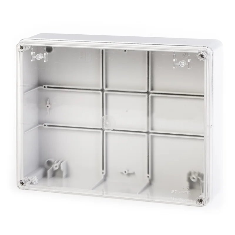 SCABOX Enclosure IP56 with Clear Cover 240x190x90mm