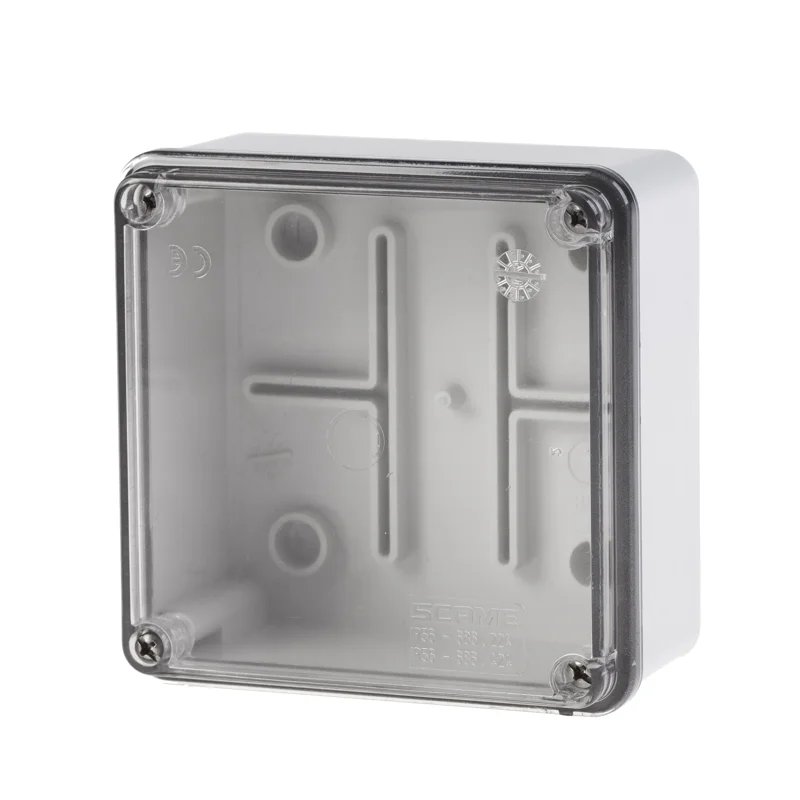SCABOX Enclosure IP56 with Clear Cover 100x100x50mm