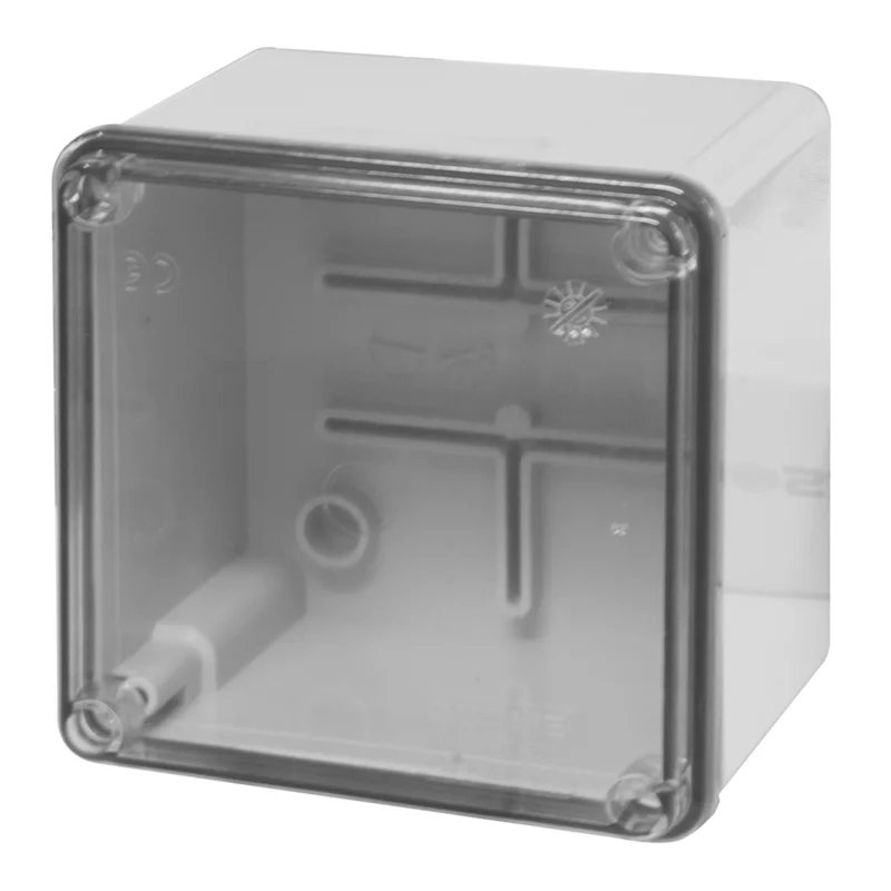 SCABOX Higher Enclosure IP56 with Clear Cover 100x100x80mm