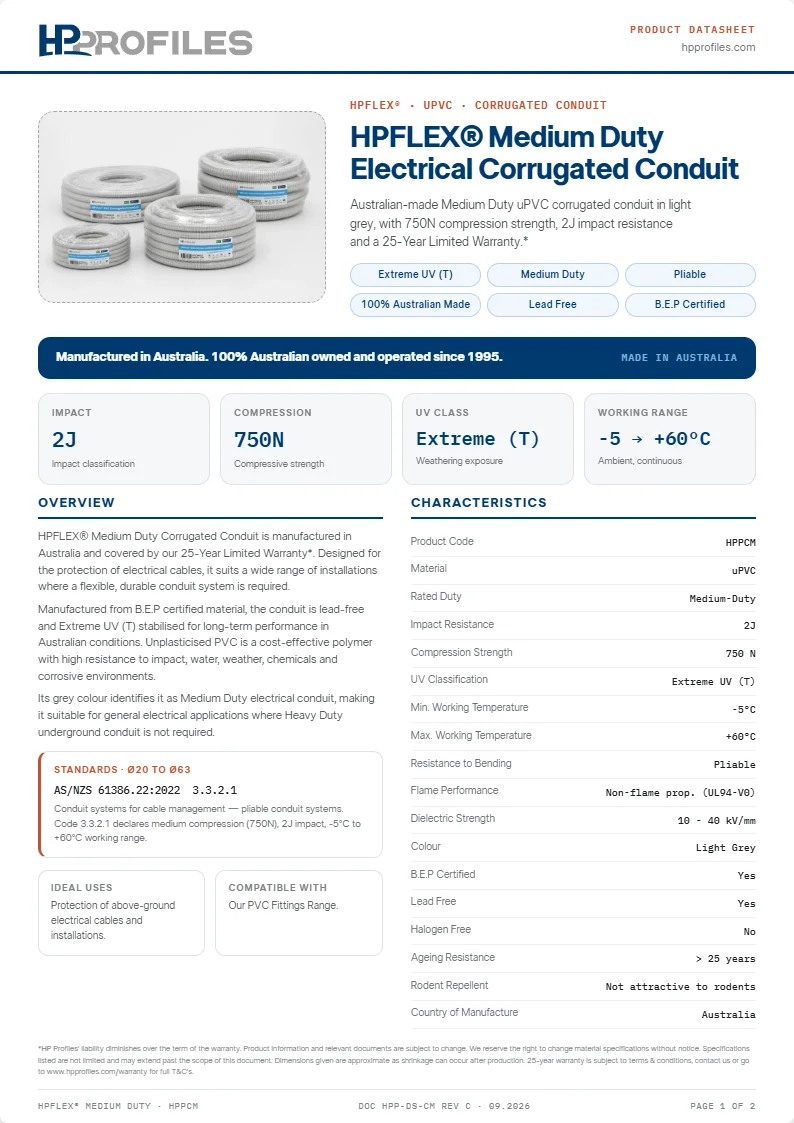 HPFLEX® Medium Duty Datasheet document cover