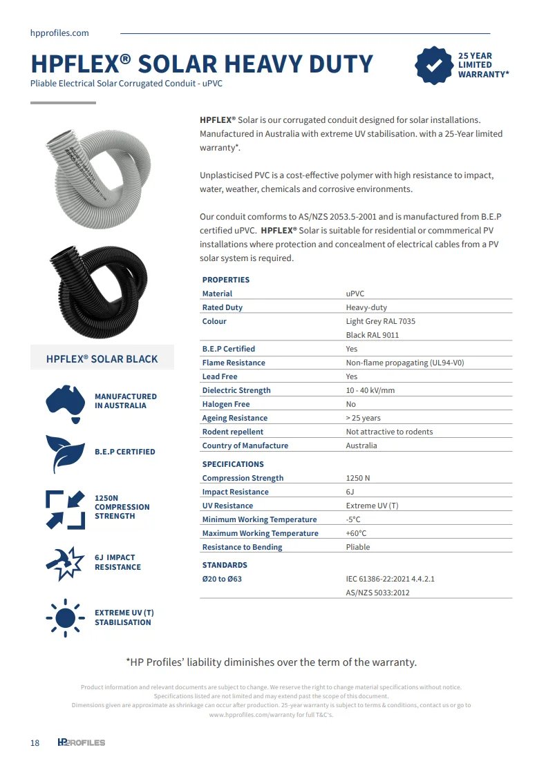 HPFLEX® Solar Heavy Duty Datasheet document cover